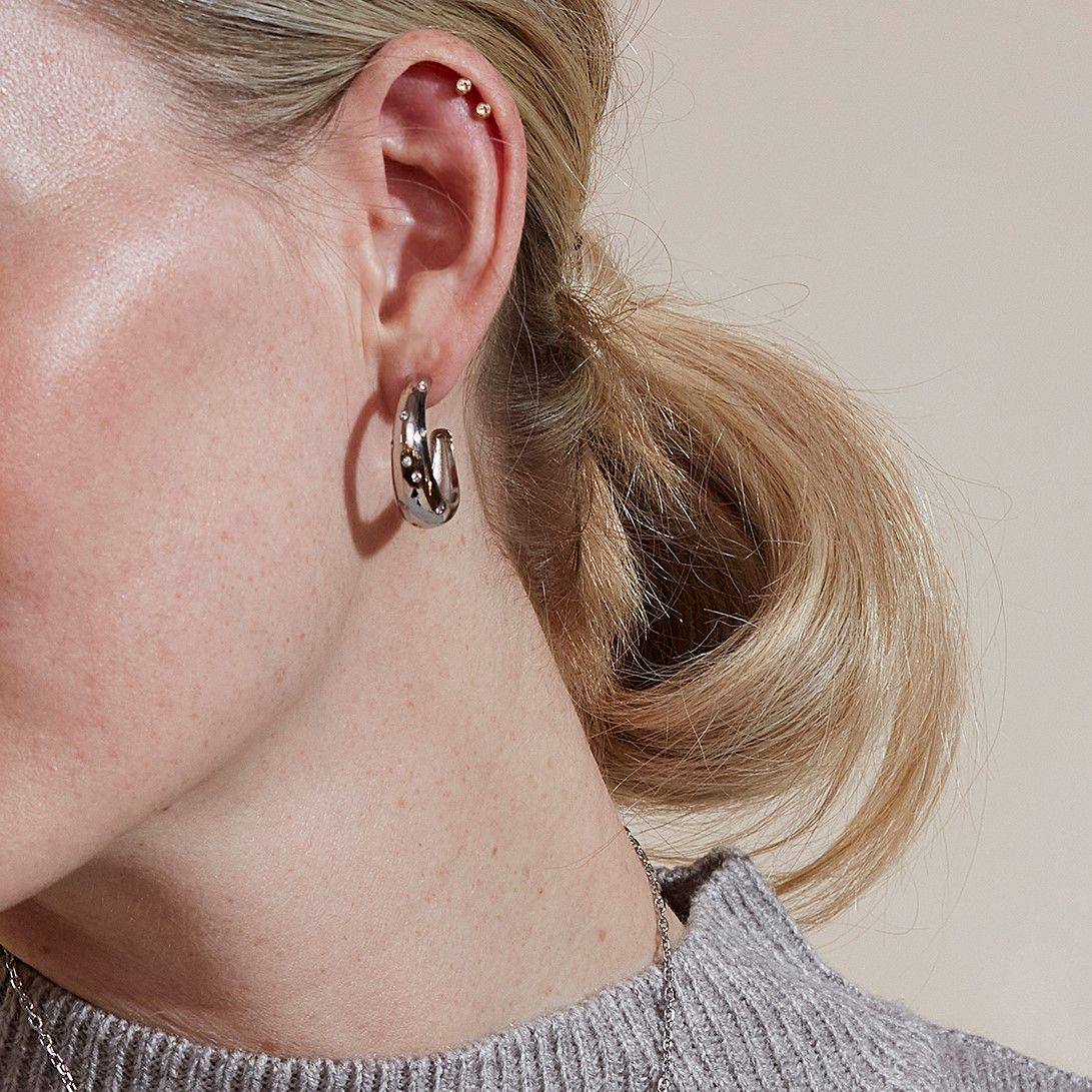 Mini moon crush Earring gold / silver