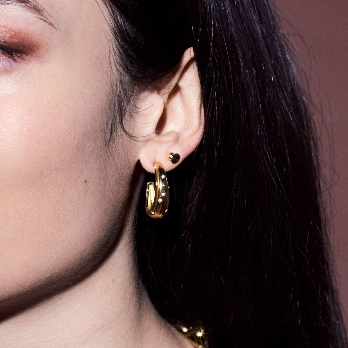 Mini moon crush Earring gold / silver