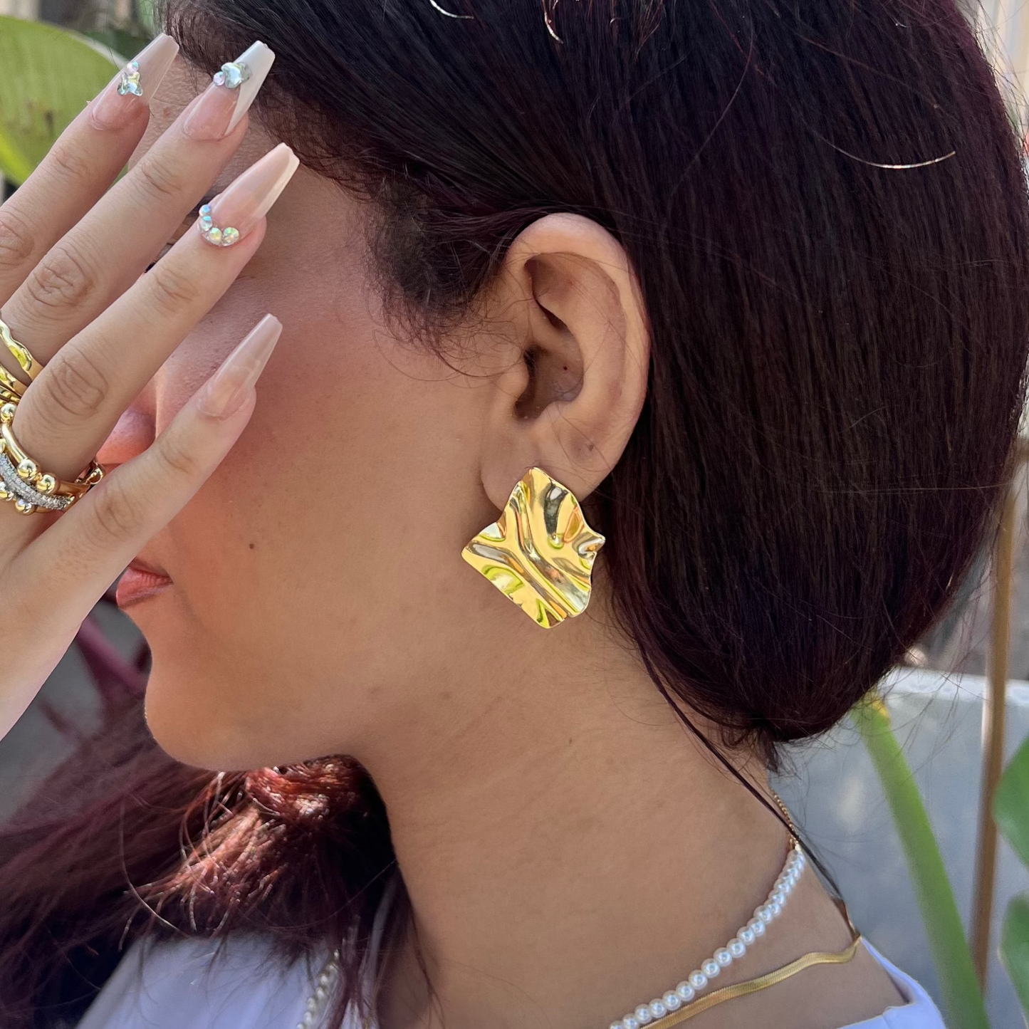 Sculpted glow Earring